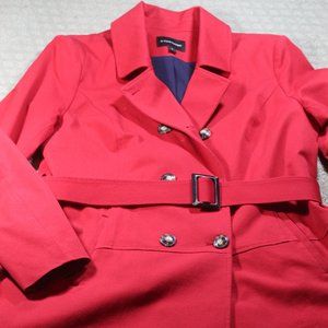 41 Hawthorn Size XL Red Belted Raincoat - LIKE NEW